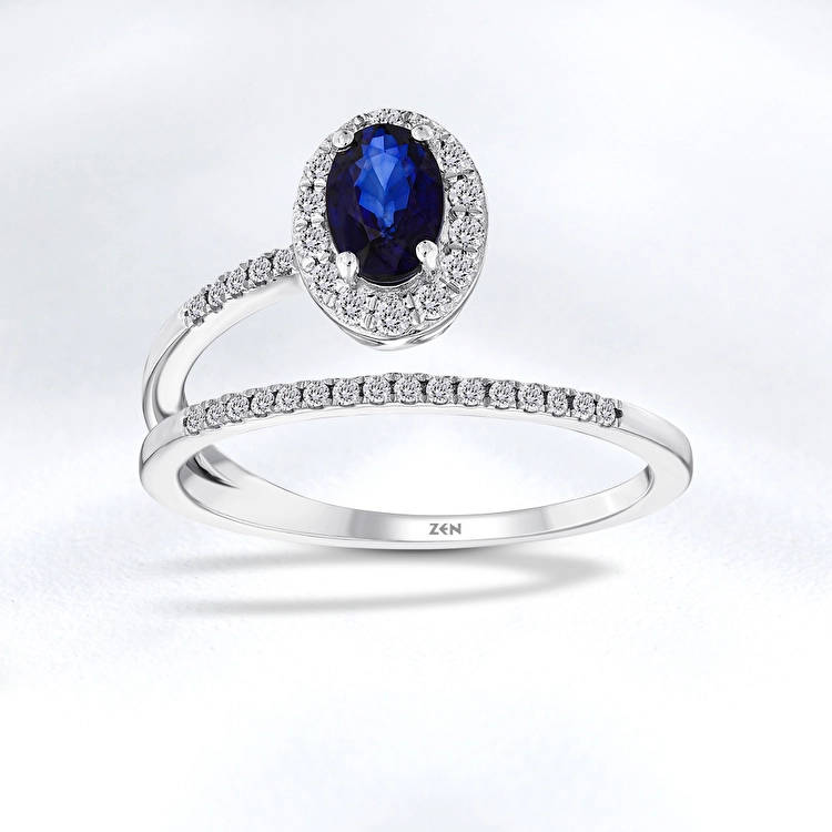 Sapphire Diamond Ring