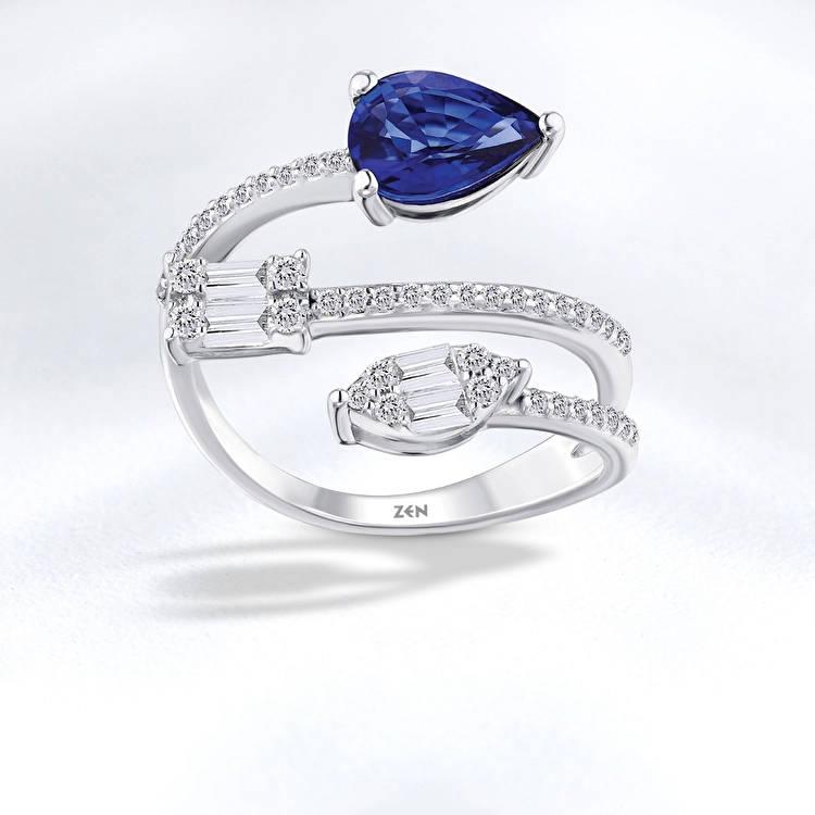 Sapphire Diamond Ring