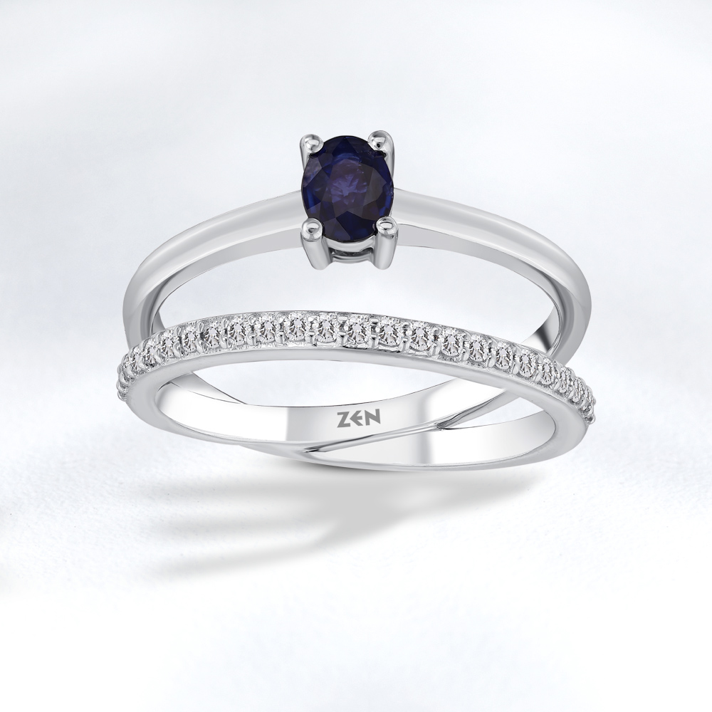 Sapphire Diamond Ring