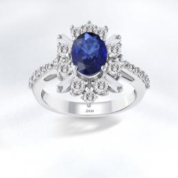 Sapphire Diamond Ring