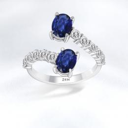 Sapphire Diamond Ring