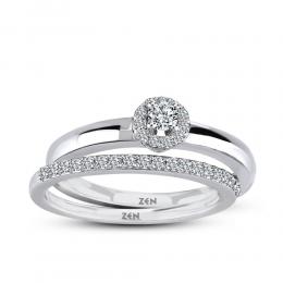 Twins Dual Solitaire Diamond Ring