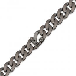 Letter L Silver Diamond Bracelet