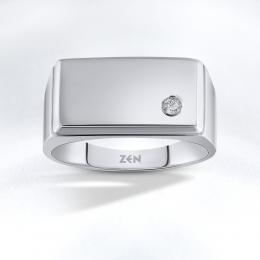Men Silver Diamond Ring