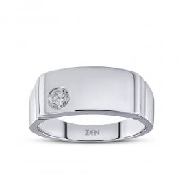 Diamond Silver Men Ring