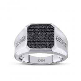 Men Silver Diamond Ring