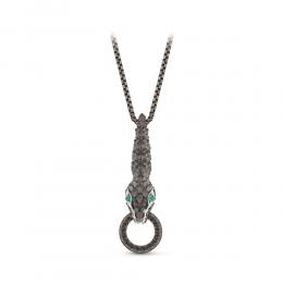 Men Silver Diamond Necklace